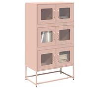 vidaXL Credenza Rosa 68x39x123 cm in Acciaio