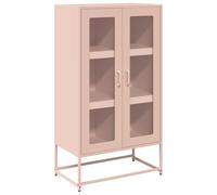 vidaXL Credenza Rosa 68x39x123 cm in Acciaio