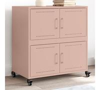 vidaXL Credenza Rosa 68x39x72 cm in Acciaio