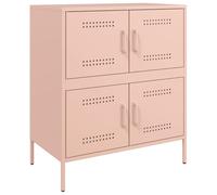 vidaXL Credenza Rosa 68x39x79 cm in Acciaio, credenza in Legno, armadietto portaoggetti, Mobile di conservazione, armadietto in Legno, portaoggetti