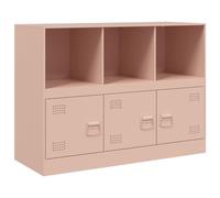 vidaXL Credenza Rosa 99x39x73 cm in Acciaio, credenza in Legno, armadietto portaoggetti, Mobile di conservazione, armadietto in Legno, portaoggetti