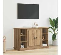 vidaXL Credenza in rovere Artisan, 100 x 35,5 x 60 cm, materiale in legno, storage rustico, legno robusto per il soggiorno, soluzione salvaspazio, pratico organizzatore per alimenti