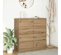 vidaXL Credenza Rovere Artigianale 100x35x99 cm in Legno Multistrato