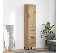 vidaXL Credenza Rovere artigianale 34,5 x 34 x 180 cm