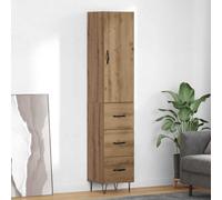 vidaXL Credenza Rovere artigianale 34,5 x 34 x 90 cm Legno multistrato