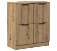 vidaXL Credenza Rovere Artigianale 60x30x70 cm in Legno Multistrato, credenza con Ante, Mobile da Soggiorno, portaoggetti, credenza da Cucina