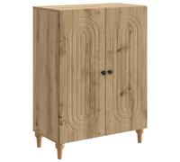 vidaXL Credenza Rovere Artigianale 66 x 34,5 x 90 cm, Sideboard per Soggiorno, Armadietto Rettangolare Moderno con Ripiani, Unità di Archiviazione Ampia, Mobili Minimalisti, Motivo a Strisce