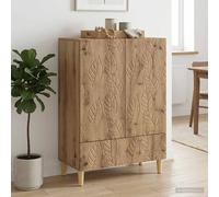 vidaXL Dressoir Artisanaal eiken 66 x 34,5 x 95 cm Bewerkt hout