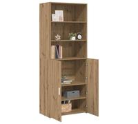 vidaXL Hoge kast Artisanaal eiken 70 x 42,5 x 185 cm Bewerkt hout
