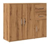 vidaXL Credenza Rovere Artigianale 91x29,5x75 cm in Legno Multistrato, credenza in Legno, armadietto portaoggetti, Mobile con cassetti