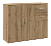 vidaXL Credenza Rovere Artigianale 91x29,5x75 cm in Legno Multistrato, credenza in Legno, armadietto portaoggetti, Mobile con cassetti