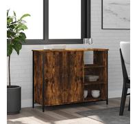 AX Credenza Mobiletto Armadietto 100x33x75cm Arredo Rovere Fumo Casa News 835551