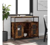 AX Credenza Mobiletto Armadietto 100x35x80cm Arredo Rovere Fumo Casa News 835506