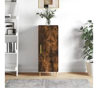 vidaXL Credenza Rovere Fumo 34,5x34x90 cm in Legno Multistrato