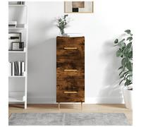 vidaXL Credenza Rovere Fumo 34,5x34x90 cm in Legno Multistrato