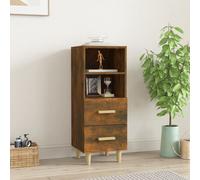 vidaXL Credenza Rovere Fumo 34,5x34x90 cm in Legno Multistrato