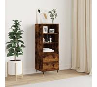 vidaXL Credenza Rovere Fumo 40x36x110 cm in Legno Multistrato