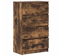 vidaXL Credenza Rovere Fumo 60x35x98,5 cm in Legno Multistrato