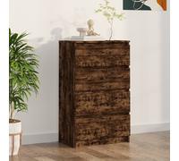 vidaXL Credenza Rovere Fumo 60x35x98,5 cm in Legno Multistrato