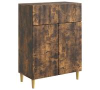 vidaXL Credenza Rovere Fumo 66 x 34,5 x 90 cm Legno ingegnerizzato, Mobile Bar, Contenitore in Legno Vintage, Armadietto Rectangolare, Soluzione per la Casa, Organizzatore Elegante