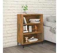 vidaXL Credenza Rovere Fumo 69,5x32,5x90 cm in Legno Multistrato