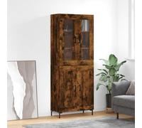 vidaXL Credenza Rovere Fumo 69,5x34x180 cm in Legno Multistrato