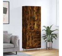 vidaXL Credenza Rovere Fumo 69,5x34x180 cm in Legno Multistrato