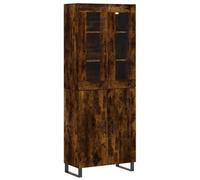 vidaXL Credenza Rovere Fumo 69,5x34x180 cm in Legno Multistrato, credenza in Legno, credenza Alta, credenza con ripiano, credenza portaoggetti