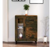 vidaXL Credenza Rovere Fumo 69,5x34x90 cm in Legno Multistrato