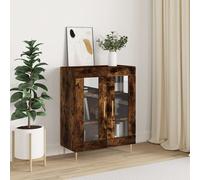 vidaXL Credenza Rovere Fumo 69,5x34x90 cm in Legno Multistrato