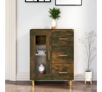 vidaXL Credenza Rovere Fumo 69,5x34x90 cm in Legno Multistrato