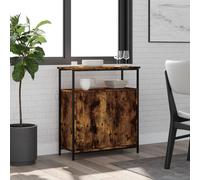 AX Credenza Mobiletto 70x30x80cm Portaoggetti Arredo Rovere Fumo Casa New 835531