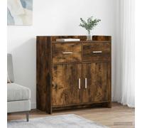 vidaXL Credenza Rovere Fumo 75 x 36 x 80 cm Legno ingegnerizzato