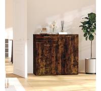 vidaXL Credenza Rovere Fumo 80x36x75 cm in Legno Multistrato