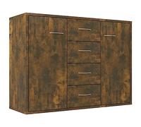 vidaXL Credenza Rovere Fumo 88x30x65 cm in Legno Multistrato