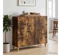 vidaXL Credenza Rovere Fumo 89 x 34,5 x 80 cm Legno ingegnerizzato