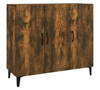 vidaXL Credenza Rovere Fumo 90x34x80 cm in Legno Multistrato