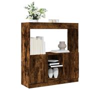 vidaXL Credenza Rovere Fumo 92x33x100 cm in Legno Multistrato