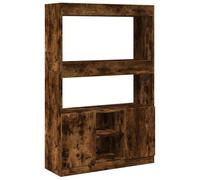 vidaXL Credenza Rovere Fumo 92x33x140 cm in Legno Multistrato, libreria, libreria portaoggetti, libreria con Ante, libreria Moderna