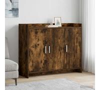 vidaXL Credenza Rovere Fumo 98,5 x 33 x 80 cm Legno ingegnerizzato