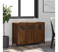 AX Credenza Mobiletto Armadietto 100x35x70cm Portaoggetti Rovere Marrone 835523