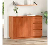 vidaXL Credenza Rovere Marrone 111 x 34 x 75 cm Pino massello