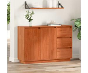 vidaXL Credenza Rovere Marrone 111 x 34 x 75 cm Pino massello