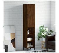 vidaXL Credenza Rovere Marrone 34,5x34x180 cm in Legno Multistrato