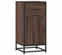 vidaXL Credenza Rovere Marrone 35,5x35x76 cm in Truciolato e Metallo, armadietto, credenza, Armadio da corridoio, Buffet, Armadio da Cucina