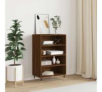 vidaXL Credenza Rovere Marrone 57x35x90 cm in Legno Multistrato
