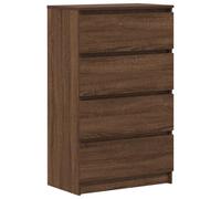 vidaXL Credenza Rovere Marrone 60x35x98,5 cm Legno di ingegneria