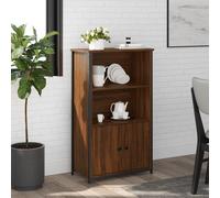 vidaXL Credenza Rovere Marrone 62x32x103,5 cm in Legno Multistrato