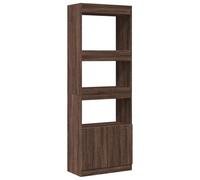 vidaXL Credenza Rovere Marrone 63x33x180 cm in Truciolato, libreria, libreria portaoggetti, libreria con Ante, libreria Moderna, Mobile portaoggetti