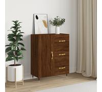 vidaXL Credenza Rovere Marrone 69,5x34x90 cm in Legno Multistrato